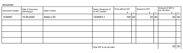 Picture of filled form